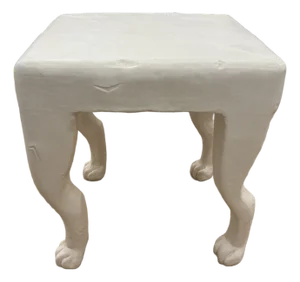 Vintage Signed John Dickinson San Francisco Square "Etruscan" Plaster Side Table / Occasional Table