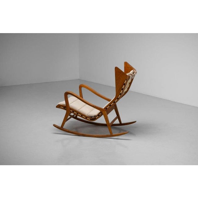 Textile Rocking Chair Technical Studio from Ufficio Tecnico Cassina, Italy, 1955 For Sale - Image 7 of 18