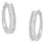 10K White Gold Diamond Hoop Earrings (3/4 cttw, I-J Color, I2-I3 Clarity) For Sale