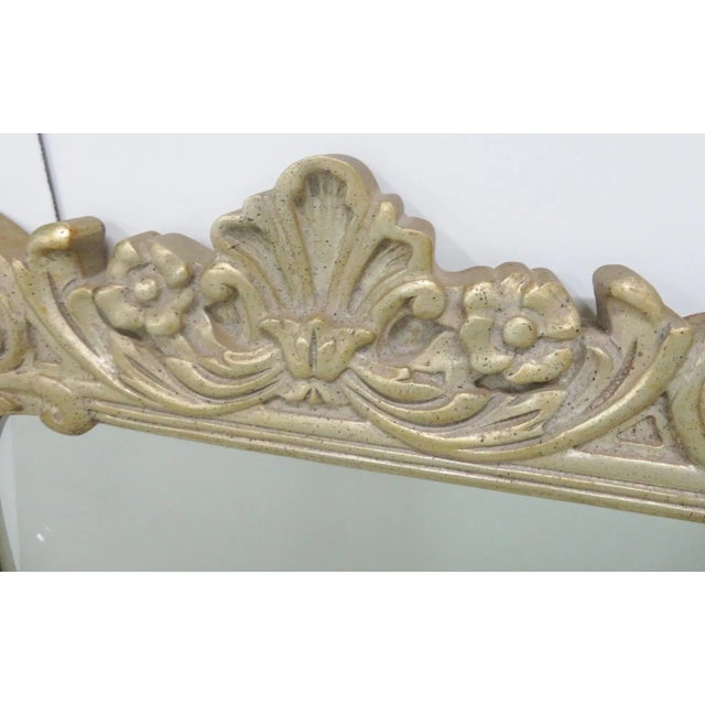 French Country Silver Gilt Carved Mirror For Sale - Image 3 of 6
