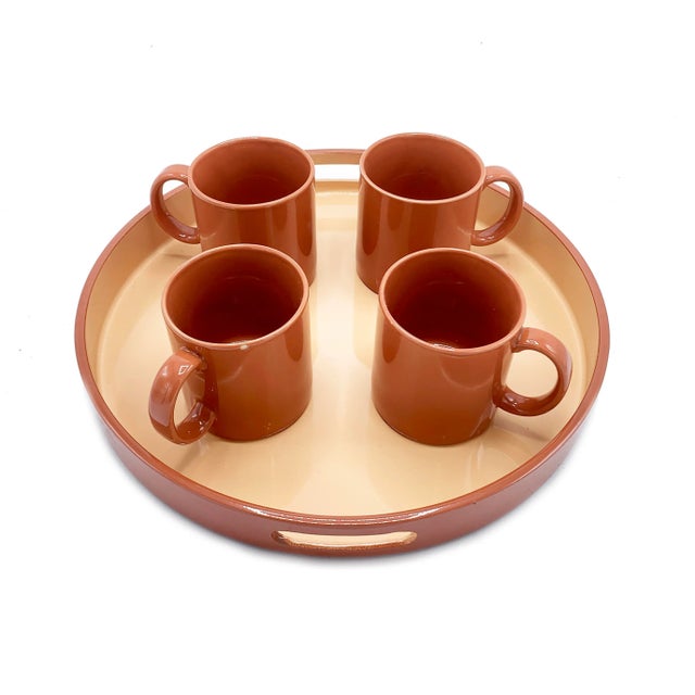 Vintage Hues 'N Brew Pink Coffee Serving Set - 5 Pieces For Sale - Image 4 of 5