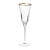 VIETRI Optical Gold Champagne Glass For Sale - Image 11 of 11