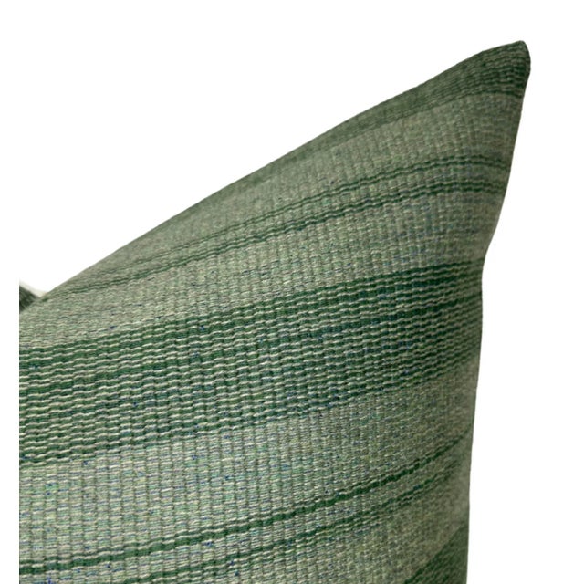 Green Woven Pillow Cover ⭐️ Ships Within 2 Days On the Front: Green Woven Fabric On the Back: Ivory Linen Fabric All...