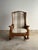 Studio Craft Oak Wingback Rocking Chair With Carved Rail, C. 1970s For Sale - Image 12 of 18