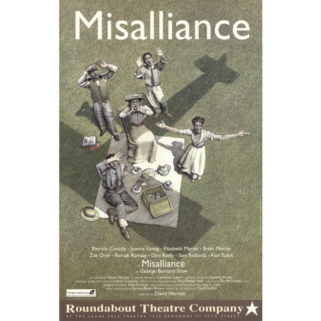 Figurative 1997 Scott McKowen 'Misalliance' Advertising Gray,Green,Black & White,Brown Usa Offset Lithograph For Sale - Image 3 of 3