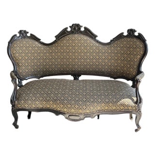1980s Antique Victorian Custom Upholstered Sofa For Sale