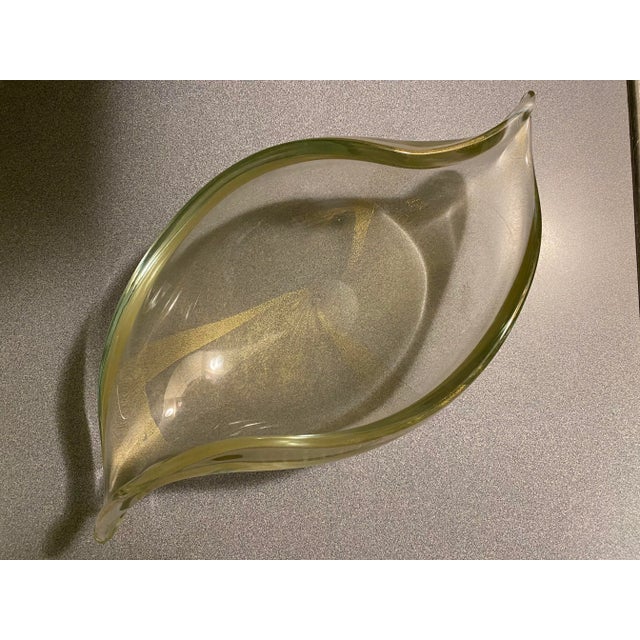 1940s Barovier Murano Italian Glass Large 13.5” Sea Form Shell Bowl For Sale - Image 11 of 11