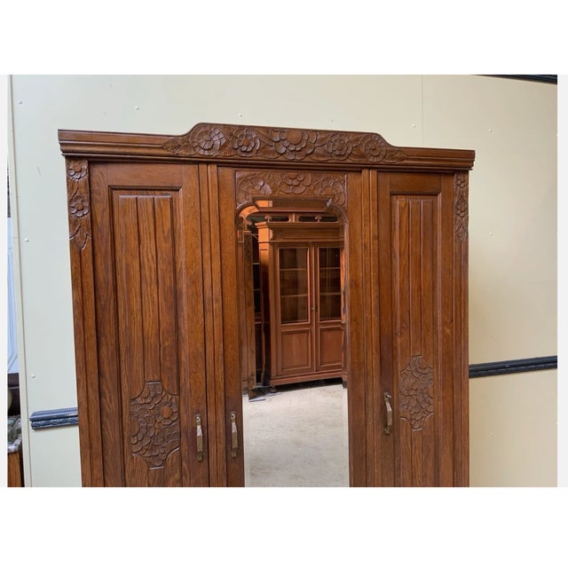 Vintage Art Deco Wardrobe, 1930 For Sale - Image 9 of 11