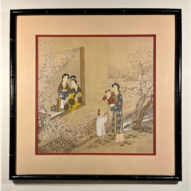 Pair of Antique Chinese Export Paintings Depicting Qing Dynasty Court Scenes, Circa 1915–1920 Offered for sale is a...