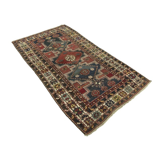 Traditional Mid 20th Century Caucasian Wool Rug For Sale - Image 3 of 7