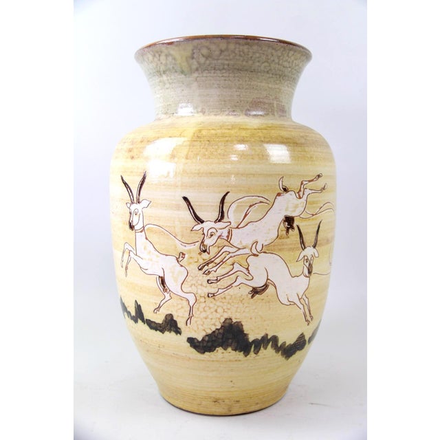 Mid-Century Modern Large Danish Porcelain Decorative Vase by Harald Folmer Gross For Sale - Image 9 of 9