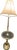 Mid-Century Modern Vintage Stiffel Style Solid Brass Floor Lamp With Integrated Round Glass Side Table For Sale - Image 3 of 16