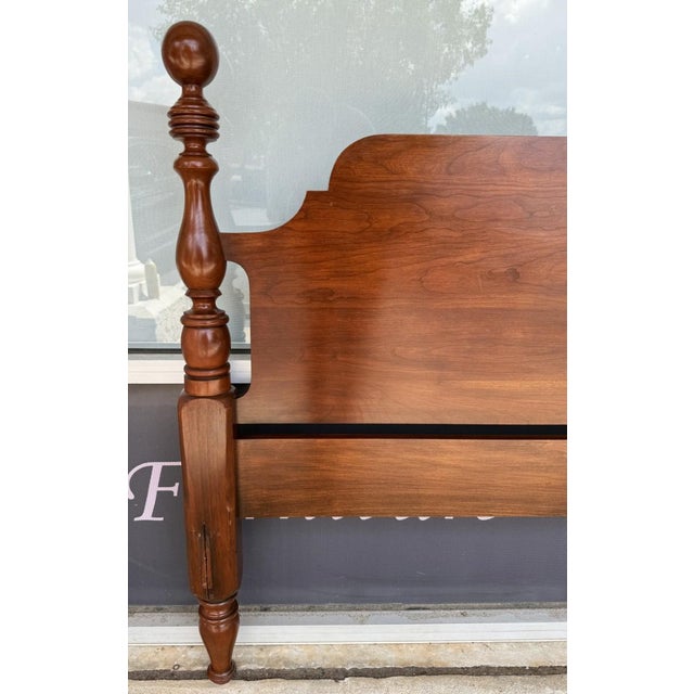 1970s Henkel Harris Solid Black Cherry Full Size Headboard Model No. 118 For Sale - Image 5 of 13