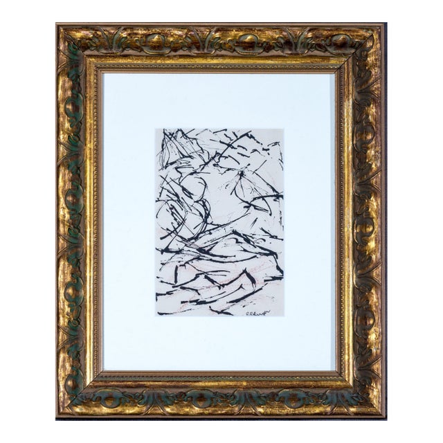 Elizabeth Erlanger Signed Abstract Mixed-Media New York School Modernism For Sale