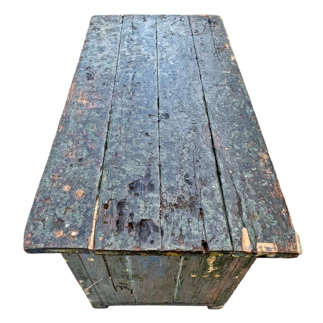 Wood Antique Rustic Farmhouse North India Shop Cabinet For Sale - Image 7 of 13