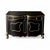 Late 20th-C. Modern French Louis XV Style Cabinet Black & Silver Gilt, Pair Available For Sale - Image 11 of 13