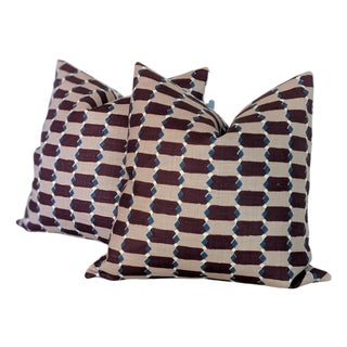 McLaurin & Piercy Blush Oxford Pillow Covers - Set of 2 For Sale