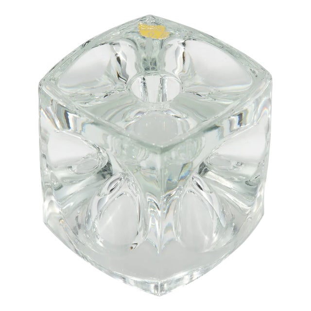 Bohemian Glass Candleholder by Rudolf Jurnikl, 1960s For Sale