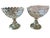 Set of 2 vintage compote/footed bowls. 7.5" tall x 7" top diameter x 4.25" base diameter.