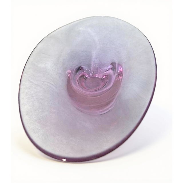 Mid-Century Modern Hand-Blown Glass Console Bowl For Sale - Image 4 of 4