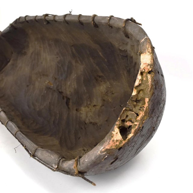 Wood Early 20th Century Makonde Njorowe Pregnant Belly Mask with Face Tanzania For Sale - Image 7 of 7