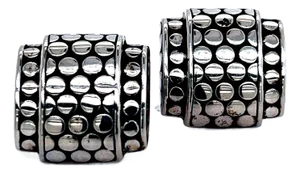 Late 20th Century John Hardy Estate Mens Dot Cufflinks Sterling Silver, A Pair