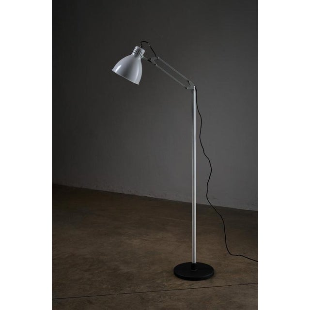 Metalarte Industrial White Arma Adjustable Floor Lamp from Metalarte, Spain, 1970s For Sale - Image 4 of 11