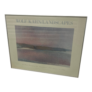 Wolf Kahn Landscapes Exhibition Poster 1983