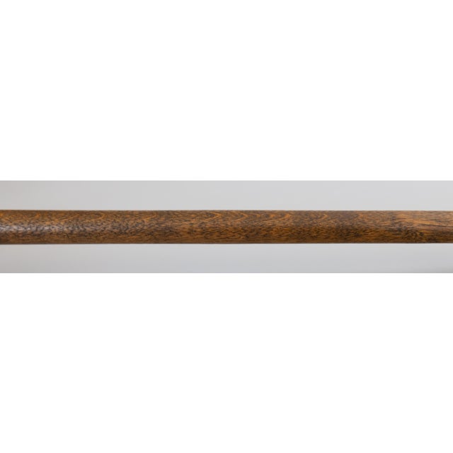 Antique English Brass & Walnut Walking Stick Cane For Sale - Image 4 of 8