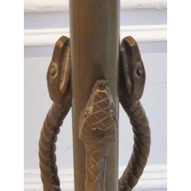 Vintage Bronze Floor Lamp with Entwined Snakes, 1890s For Sale - Image 12 of 15