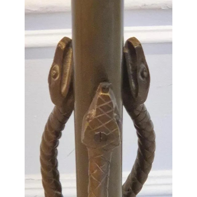 Vintage Bronze Floor Lamp with Entwined Snakes, 1950s For Sale - Image 12 of 15