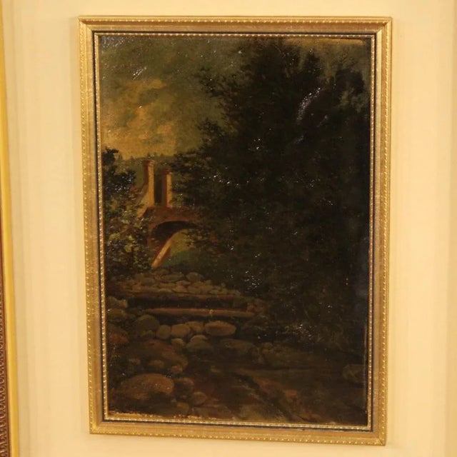1970s Italian Artist, Landscape, 1970, Oil on Cardboard, Framed For Sale - Image 5 of 12