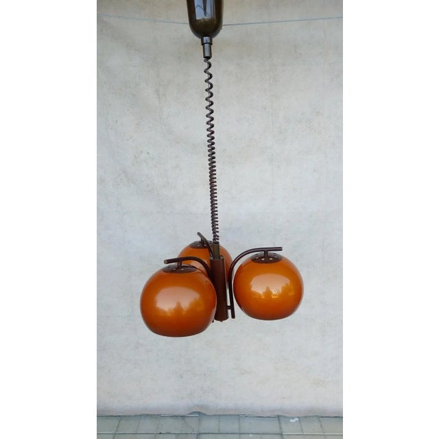 Vintage Red Chandelier, 1980s For Sale - Image 6 of 11