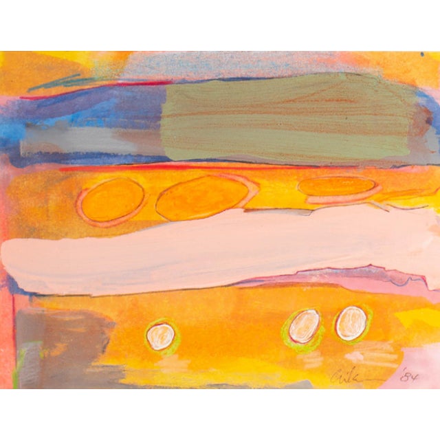 1984 Abstract Mixed Media Painting by Harry Hilson For Sale - Image 4 of 7