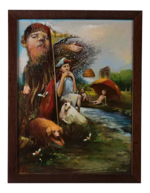 James Feehan "Tutto Luminosa"Mixed Media on Board Painting
