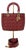 Christian Dior Medium Lady Dior Cannage Studded Burgundy Leather Bag With Strap For Sale