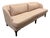 Seychelles Wood Trim Sofa in Pink Textured Weave For Sale
