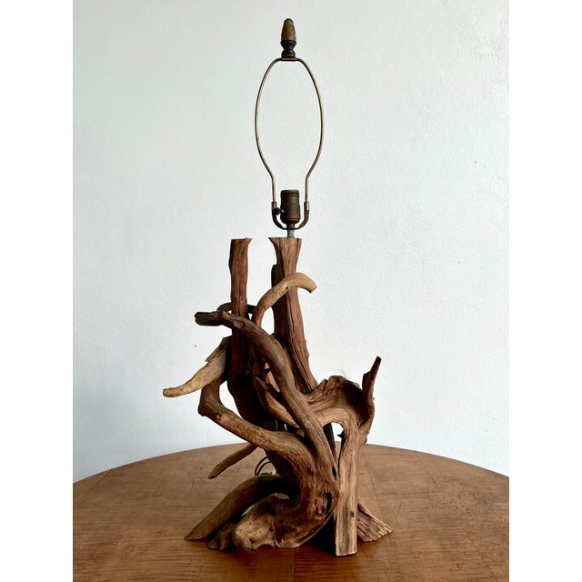Late 20th Century Vintage Boho Driftwood Lamp For Sale - Image 5 of 9