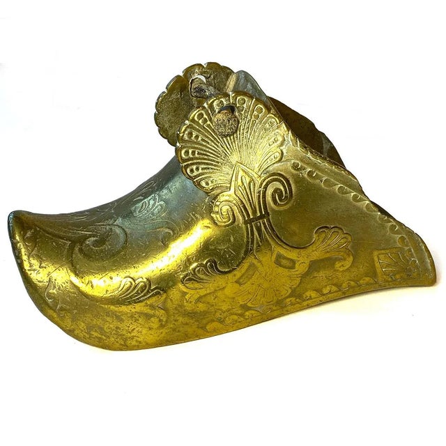 South American Spanish Colonial Brass Horse Saddle Stirrup For Sale - Image 4 of 9