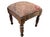 Vintage Stool/Footstool Upholstered W/Kutchi Indian Banjara Fabric W/ Mirrors 16" H For Sale - Image 4 of 8