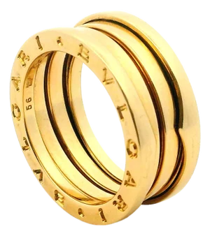 1990s Bulgari B.zero1 Three-Band Ring in 18k Yellow Gold, Size 7.5