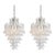 Contemporary Attributed to Mazzega Murano Glass Chandelier, Italy, 85 Handblown Glass Petals, 13 Lights - a Pair For Sale