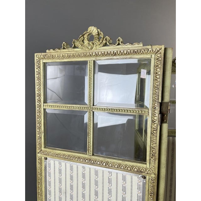 19th Century Louis XVI Style 5-Panel Screen For Sale - Image 3 of 12