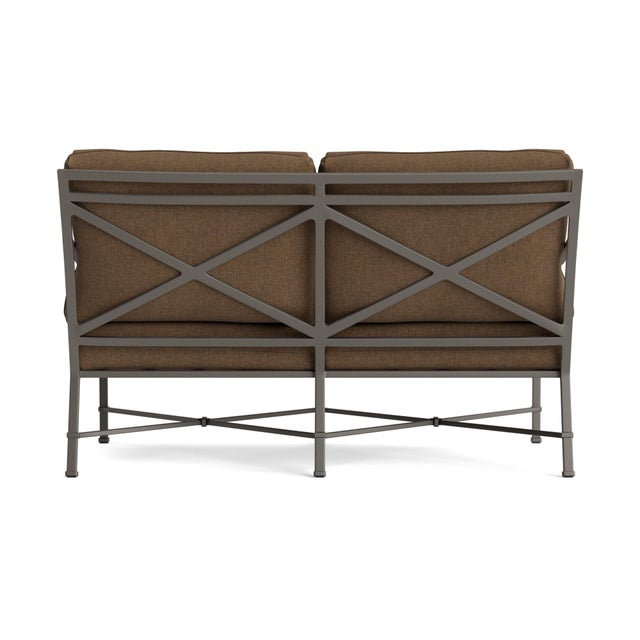 Brown Jordan Brown Jordan Venetian Loveseat, Mica frame with Fusion Moccasian fabric For Sale - Image 4 of 11