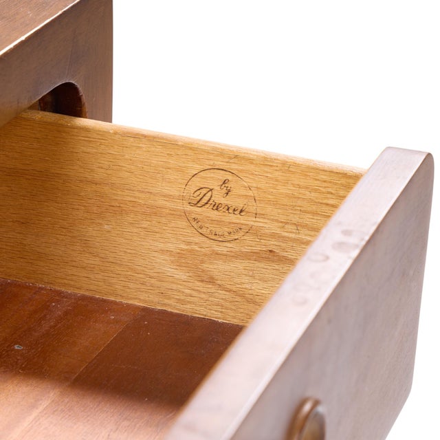 John Van Koert for Drexel Counterpoint Mid Century Walnut Nightstand For Sale - Image 9 of 9