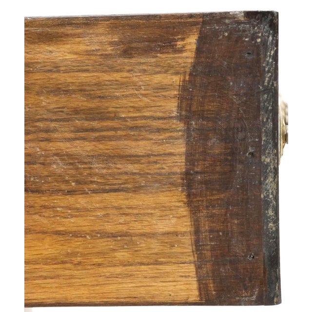 Antique Georgian Oak Lowboy With Scalloped Apron, Late 18th/Early 19th Century For Sale - Image 4 of 8