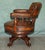 Antique Captain's Desk Chair in Brown Leather, 1880 For Sale - Image 17 of 18