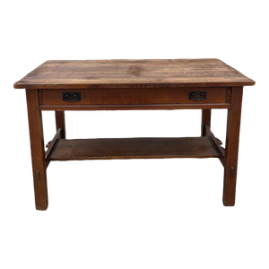 Stickley Tiger Oak Mission Library Table / Desk, Circa 1900