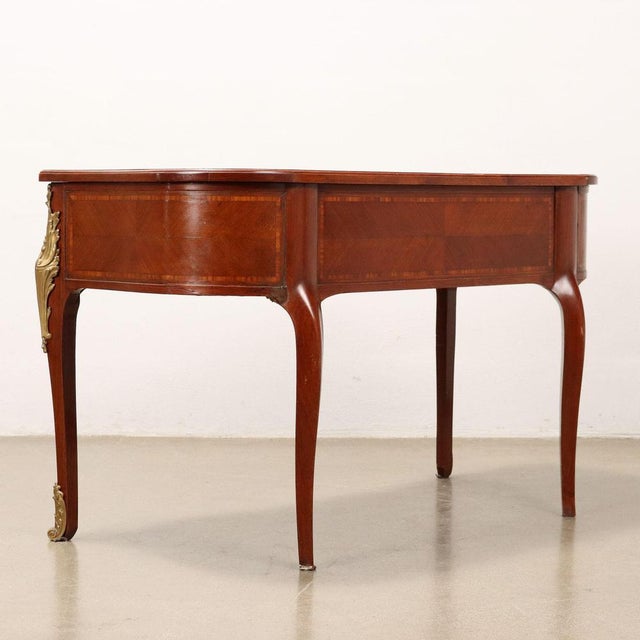 Antique Baroque Style Desk in Mahogany For Sale - Image 9 of 10