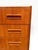 Mid-Century Danish Modern Teak Tallboy Dresser | Chest of Drawers With Carved Pulls For Sale - Image 11 of 15